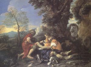 MOLA, Pier Francesco Herminia and Vafrino Tending the Wounded Tancred (mk05) china oil painting image